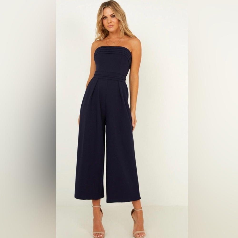 Showpo Up Ahead Jumpsuit - Black